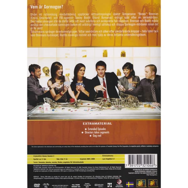 Bones Säsong 3 DVD (Käytetty)