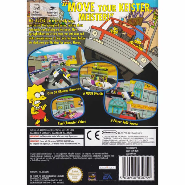 The Simpsons Road Rage Nintendo Gamecube (Brugt)