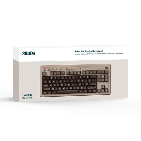 8BitDo Mekaniskt Tangentbord C64 Edition