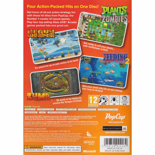 Pop Cap Hits Vol 2 Xbox 360 (Brugt)