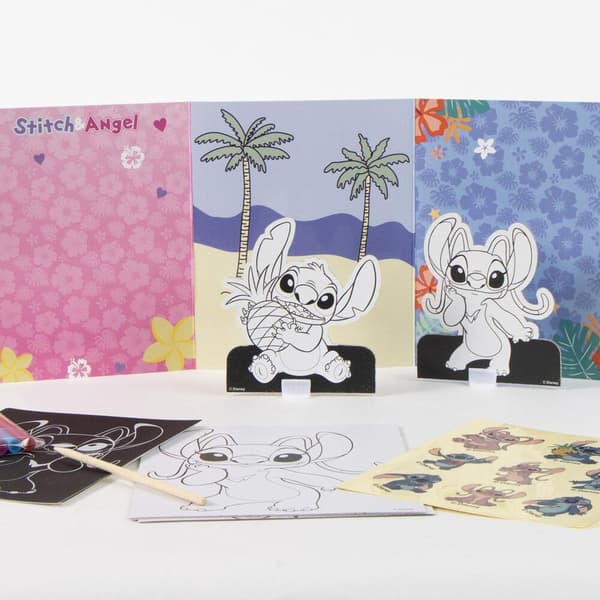Disney Stitch Colouring bag set