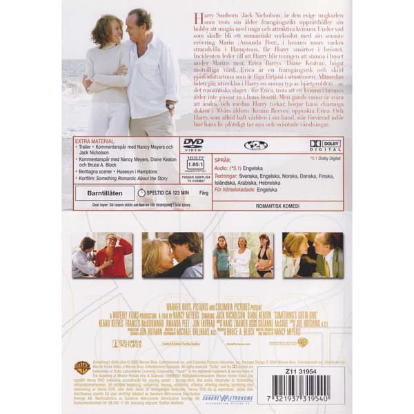 Somethings Gotta Give DVD (Begagnad)