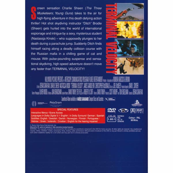 Terminal Velocity DVD (Begagnad)