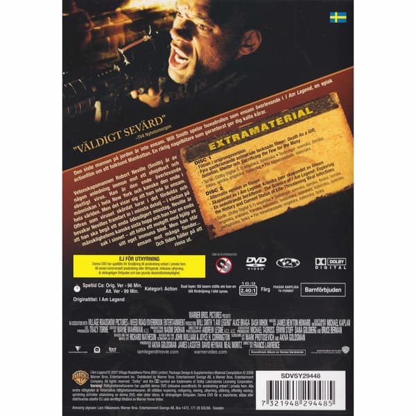 I am Legend DVD (Brugt)