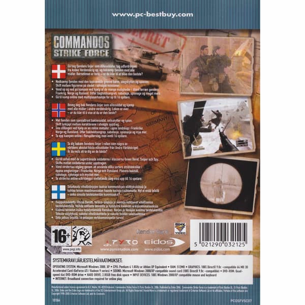 Commandos Strike Force PC DVD Best Buy Nordic (Brukt)