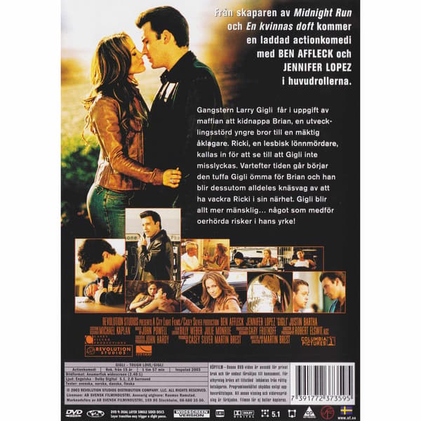 Gigli Though Love DVD (Brukt)
