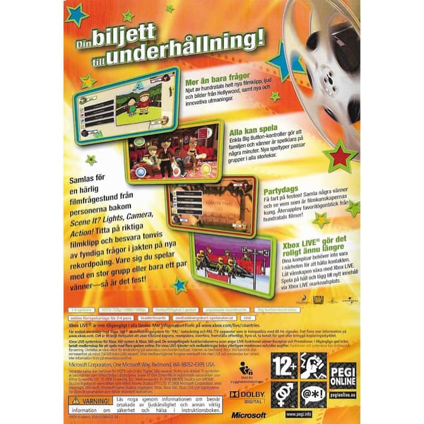 Big Button Pads Buzzers + Scene it Xbox 360 (Begagnad)
