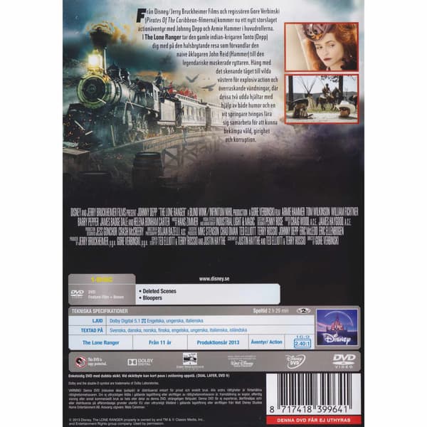 The Lone Ranger DVD (Brukt)