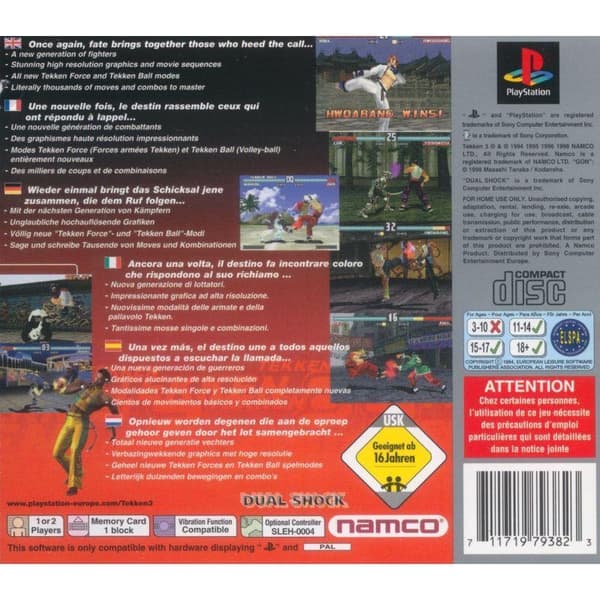Tekken 3 Playstation 1 PS1 Platinum (Brukt)