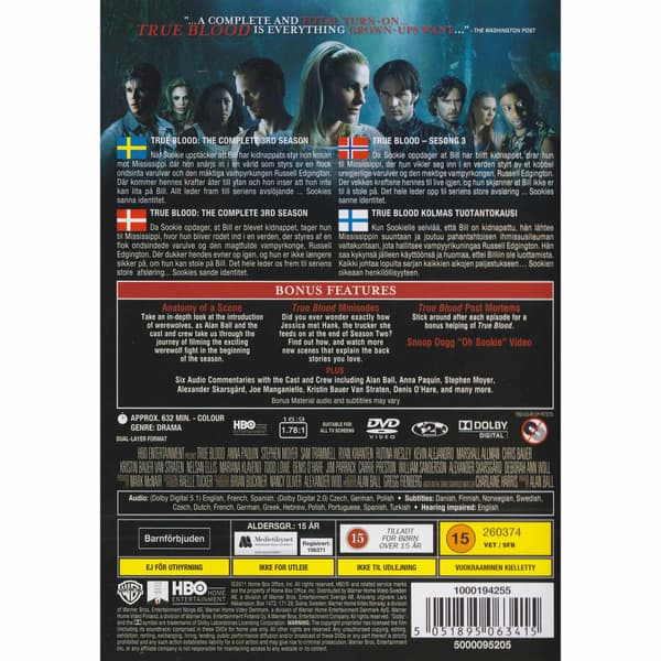 True Blood The Complete Third Season DVD (Brukt)