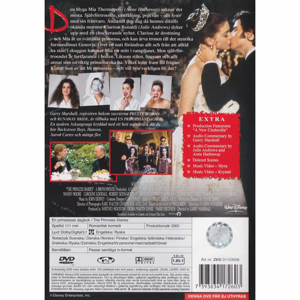 En prinsessas dagbok DVD (Brukt)