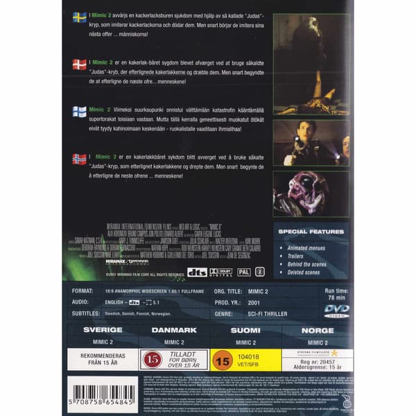 Mimic 2 DVD (Käytetty)