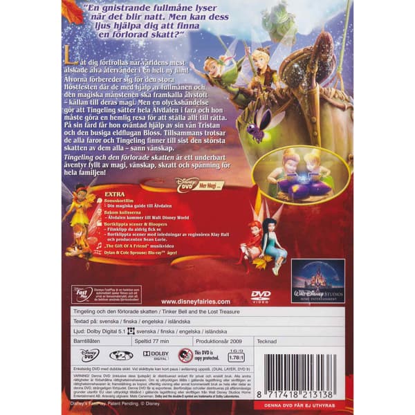 Tingeling och den förlorade skatten DVD (Begagnad)