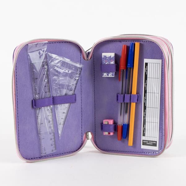 Hello Kitty Kuromi triple pencil case
