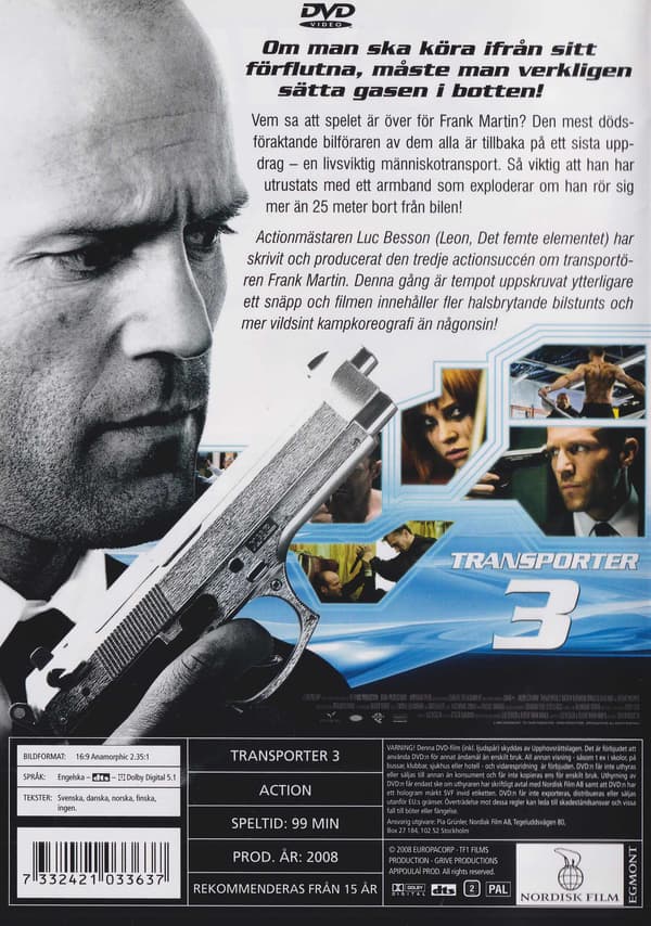Transporter 3 DVD (Brugt)