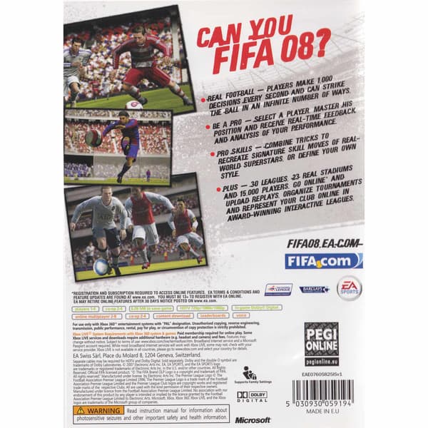 FIFA 08 Xbox 360 (Begagnad)