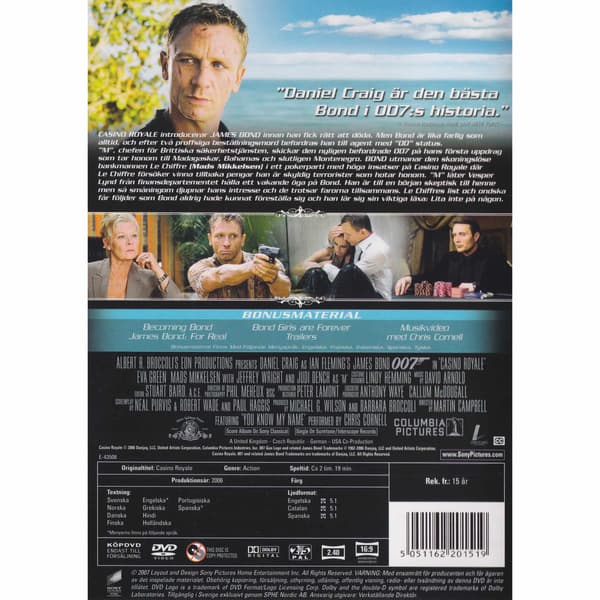007 Casino Royale DVD (Brukt)