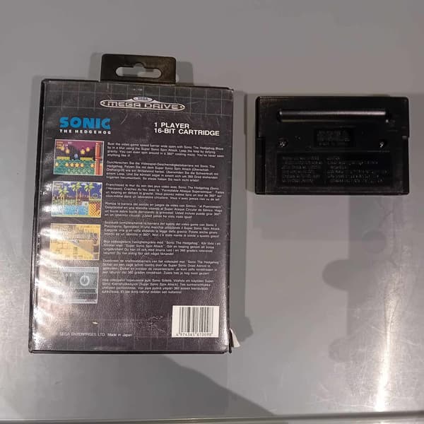 Sonic The Hedgehog Sega Mega Drive (Brukt)