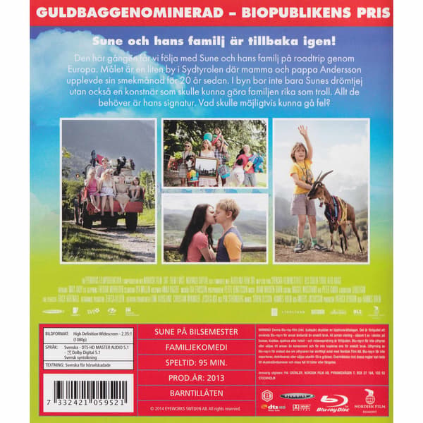 Sune på bilsemester Blu-Ray (Begagnad)