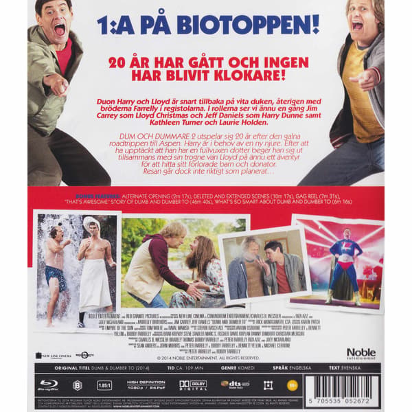Dum och Dummare 2 Blu-Ray (Käytetty)
