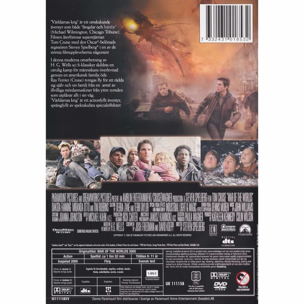 Världarnas krig DVD (Brukt)