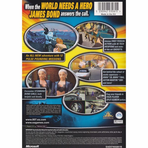James Bond 007 in Agent Under Fire Xbox (Begagnad)
