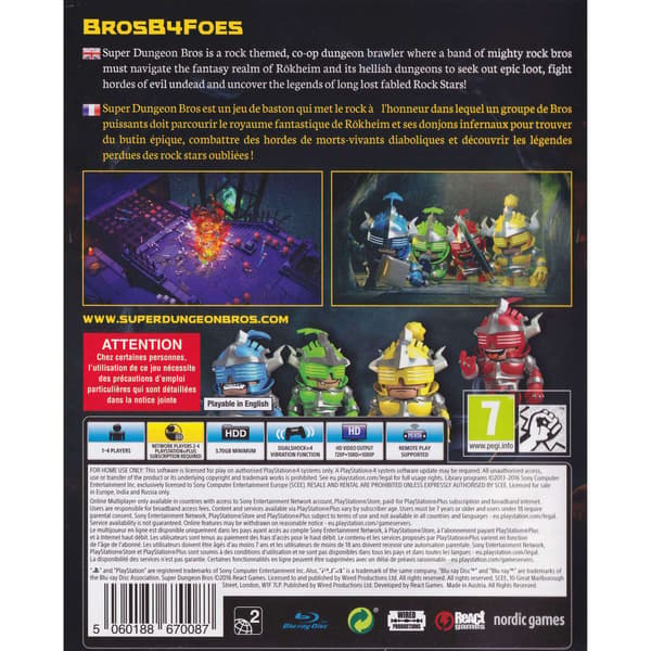 Super Dungeon Bros Playstation 4 PS4 (Brukt)