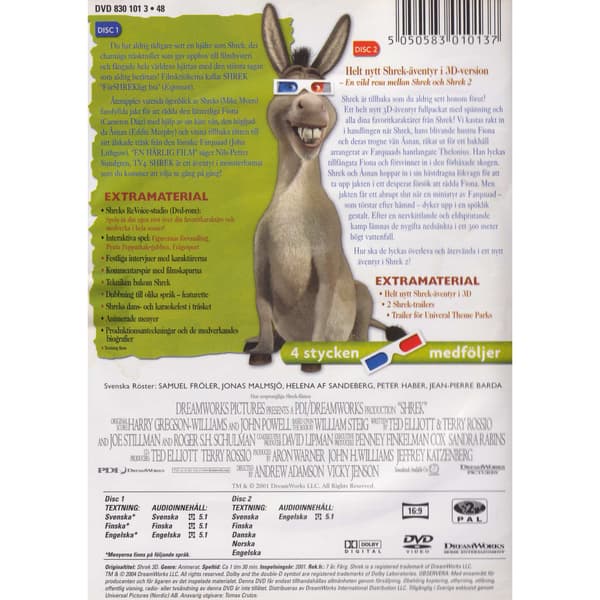 Shrek + 3D DVD (Begagnad)