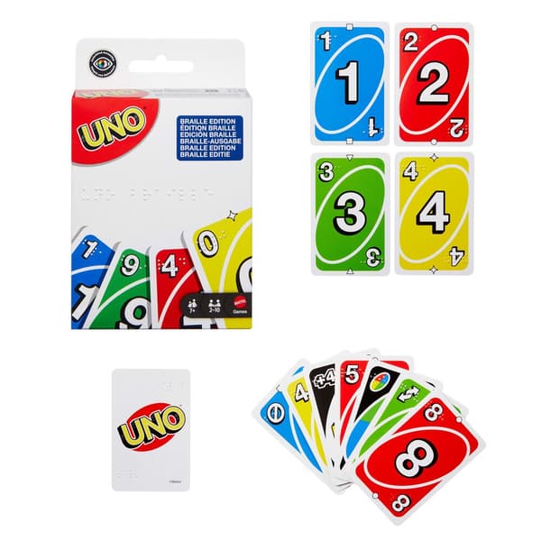 UNO Braille card game