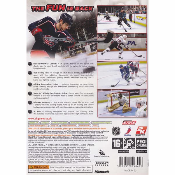NHL 2K9 Xbox 360 (Brukt)