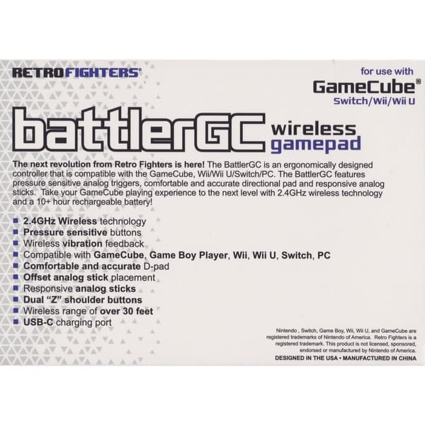 RetroFighters RF BattlerGC Wireless Controller Orange Nintendo Gamecube