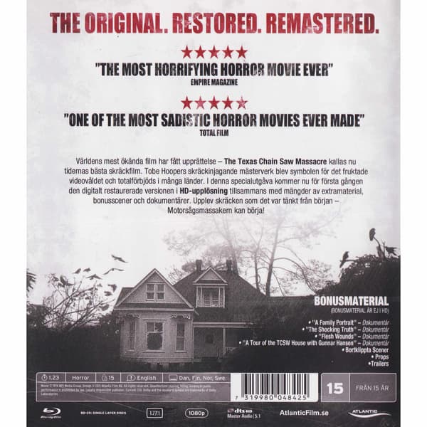 The Texas Chainsaw Massacre Blu-Ray (Käytetty)