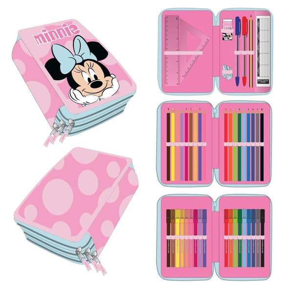 Disney Minnie triple pencil case