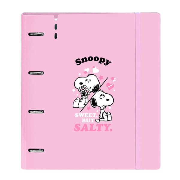 Snoopy A4 cardboard 4 rings binder with sheets
