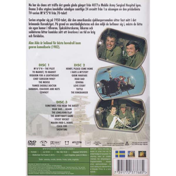 MASH Säsong 1 DVD (Brugt)