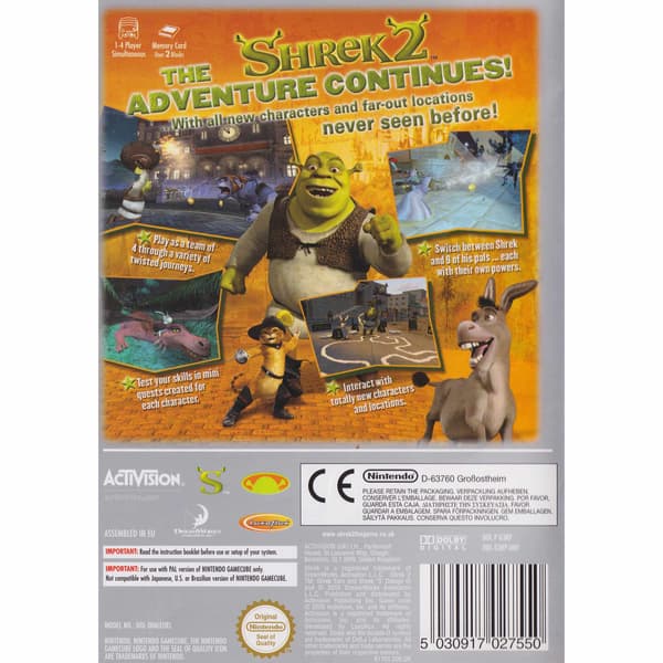 Shrek 2 Nintendo Gamecube Players Choice (Brugt)