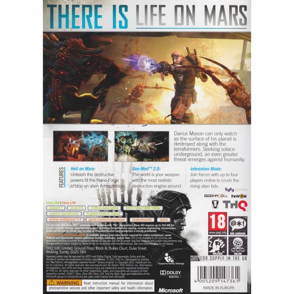 Red Faction Armageddon Xbox 360 (Brukt)