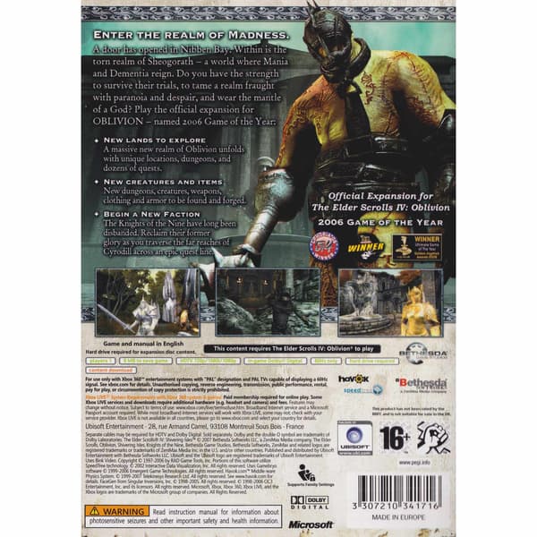 The Elder Scrolls IV Shivering Isles Expansion Pack Xbox 360 (Käytetty)