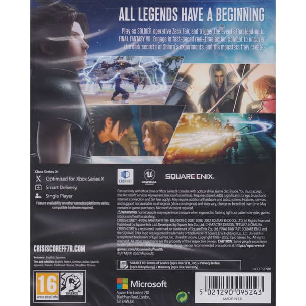 Crisis Core Final Fantasy VII Reunion Xbox Series X Xbox One