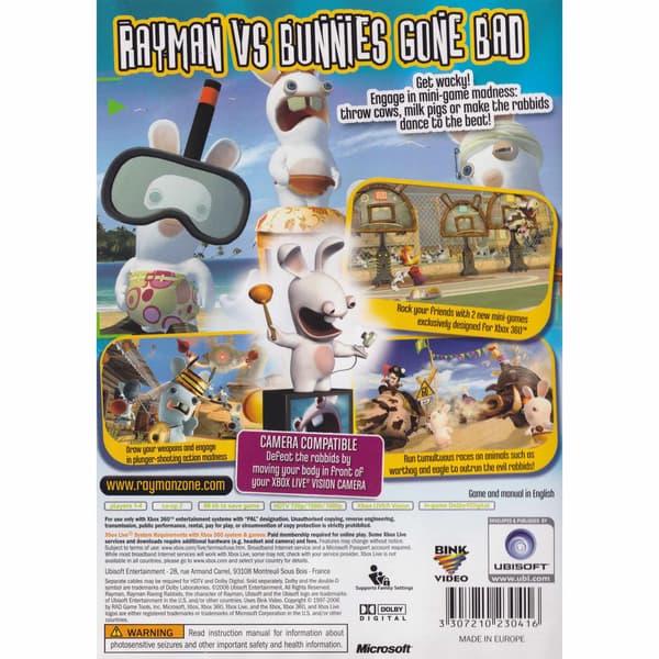 Rayman Raving Rabbids Xbox 360 (Brukt)