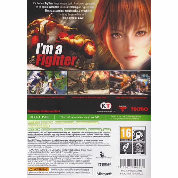 Dead or Alive 5 Xbox 360 (Brukt)