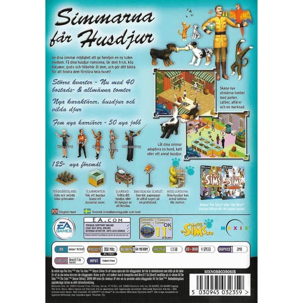 The Sims Unleashed Expansion Pack PC CD Swedish (Käytetty)