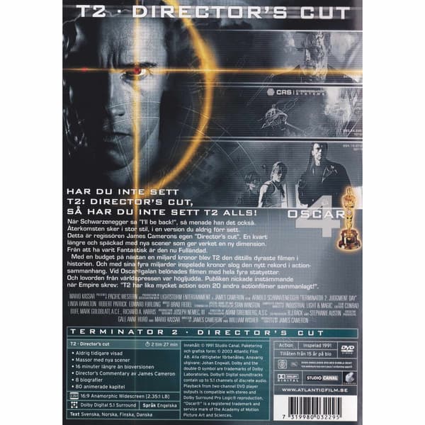Terminator 2 Judgment Day DVD (Käytetty)