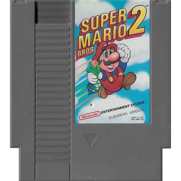 Nintendo NES 8-bit + Super Mario Bros 2 (Brukt)