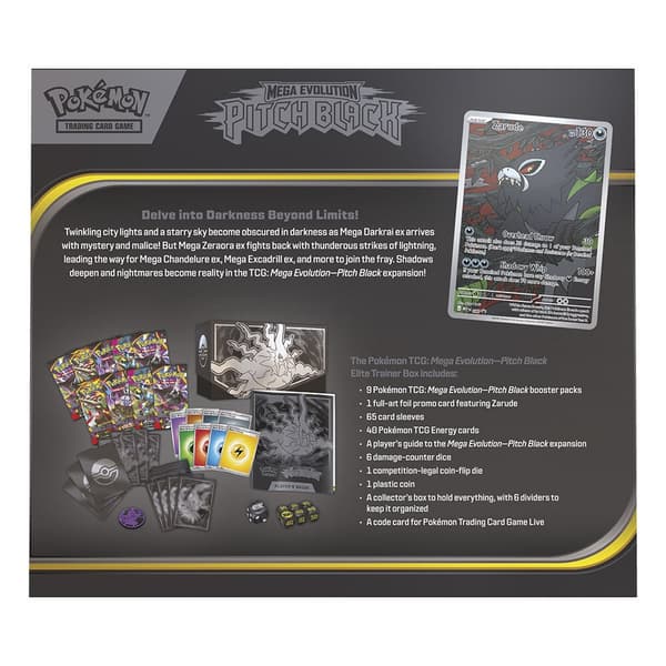 English Pokemon Pitch Black Mega Evolution Expansion Elite Trainer Card game case