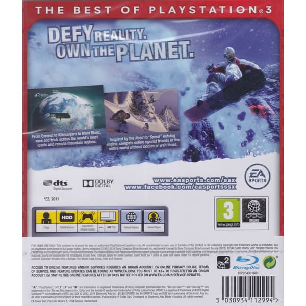 SSX Playstation 3 PS3 Essentials