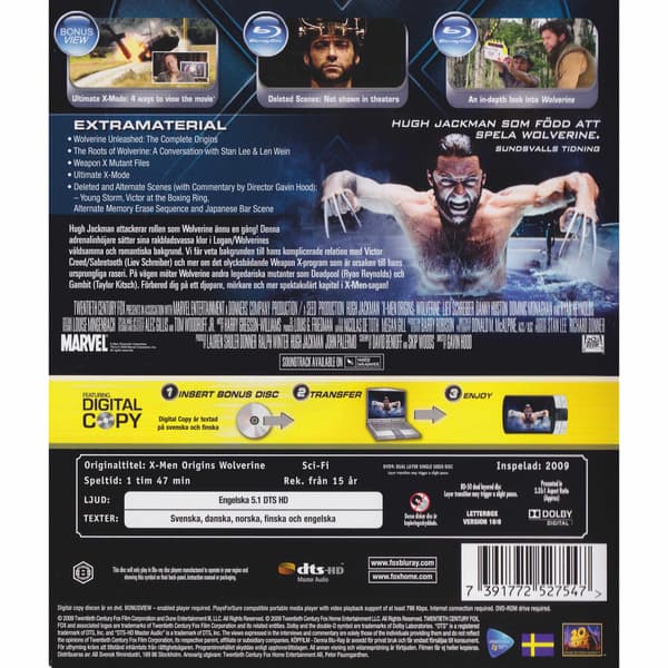 Wolverine Blu-Ray (Brukt)