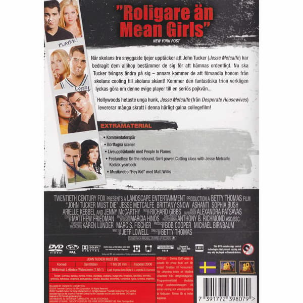 John Tucker Must Die DVD (Brugt)