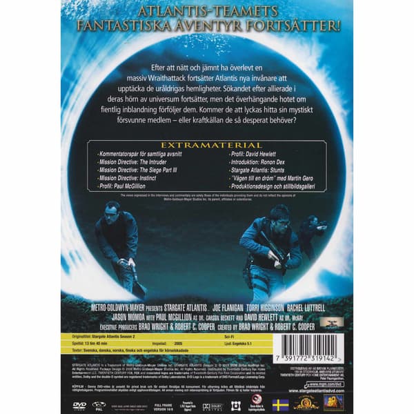 Stargate Atlantis Säsong 2 DVD (Brukt)