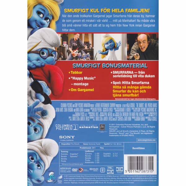 Smurfarna DVD (Brukt)
